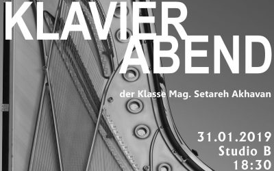 KLAVIERABEND der Klasse Mag. S. Akhavan, 31.01.2019, 18:30, Studio B