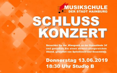 SCHLUSSKONZERT – 13.06.2019, 18:30, Studio B
