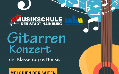 Gitarrenkonzert der Klasse Yorgos Nousis – Melodien der Saiten –  30.04.2025, 18:30 Uhr, Studio B