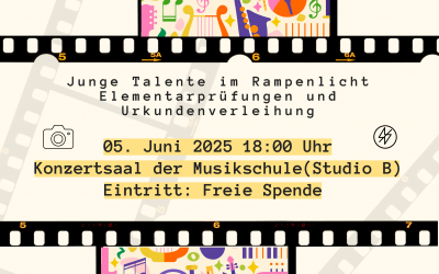 JUNGE TALENTE IM RAMPENLICHT, 05.06.2025, 18:00 Uhr, Studio B